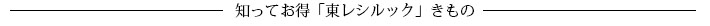 シルックきものについて